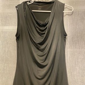 Worthington Cowl Neck Silver Top